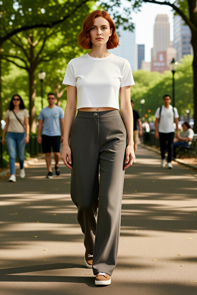 PayBuy Women's High Waist Wide Leg Woven Fabric Pants Functional Durable Quality Comfortable Stylish