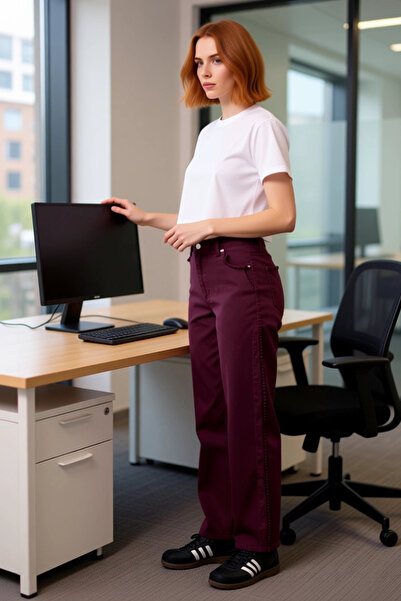 PayBuy Women's Wide Leg Jeans with Stitching Detail Functional Durable Quality Comfortable Casual