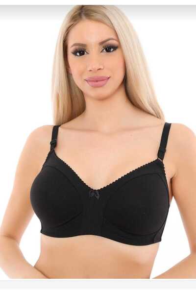 ESİLORA Women's Large Size Cotton D Cup Combed Combed Cotton Bra Daily Comfortable Underwear