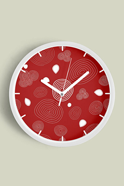 JHAAR Ceas de perete modern - 25cm - Carcasă albă cu sticlă pe față - Mecanis...