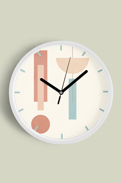 JHAAR Ceas de perete modern cu tematică abstractă - boemă - geometrică - 42 c...