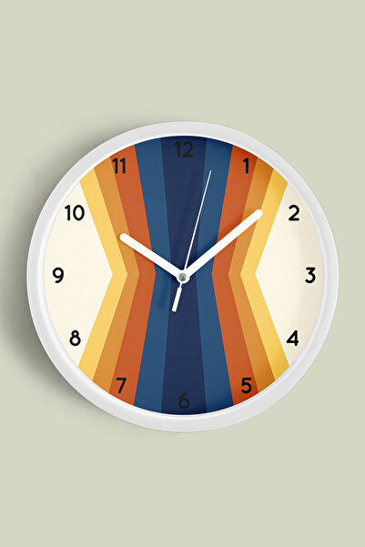 JHAAR Ceas de perete modern cu tematică geometrică - abstractă - 35 cm - Carc...