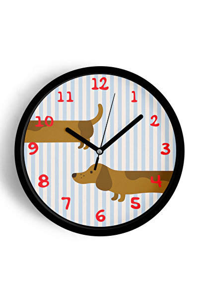 JHAAR Ceas de perete modern cu design câine - Ceas de perete pentru camera co...
