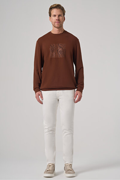 Morven Ανδρικό φούτερ με λαιμόκοψη Tile Trend με τύπωμα