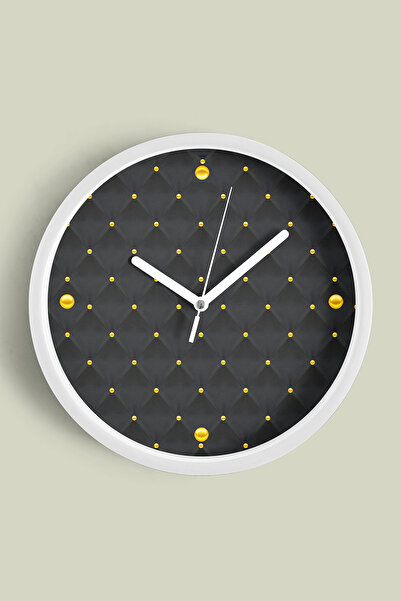 JHAAR Ceas de perete modern - 25cm - Carcasă albă cu sticlă pe față - Mecanis...