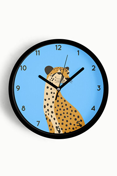 JHAAR Ceas de perete modern Asil Leopard - Ceas de perete pentru camera copii...
