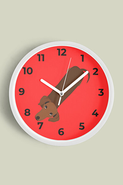 JHAAR Ceas de perete modern cu design câine - Ceas de perete pentru camera co...