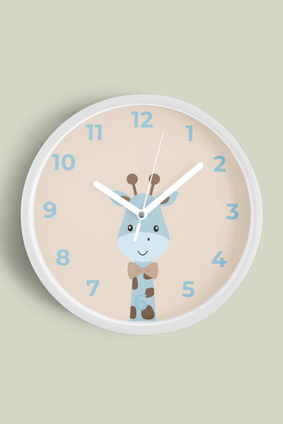 JHAAR Ceas de perete pentru camera copiilor cu girafa drăguță - 35 cm - Carca...