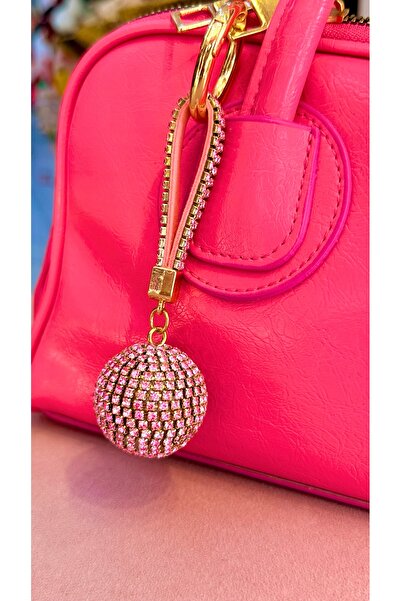 BETTY Disko toplu pembe anahtarlık charm