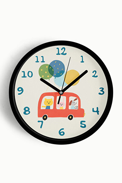 JHAAR Ceas de perete pentru camera copiilor cu design modern Animale drăguțe ...