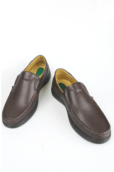 Dortex Men's Genuine Leather Insoles Extra Stitched Polyurethane Insoles Anatomical Shoes