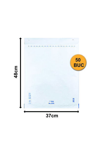 OEM Set de 50 plicuri autoadezive cu bule, rezistente la șocuri, albe, K20, 3...