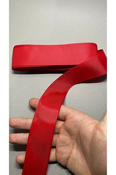 Massaltay Red Grosgrain Ribbon 4 cm 5 Meters – Durable Decorative Ribbon, Hobby, and Embellishment Ribbon