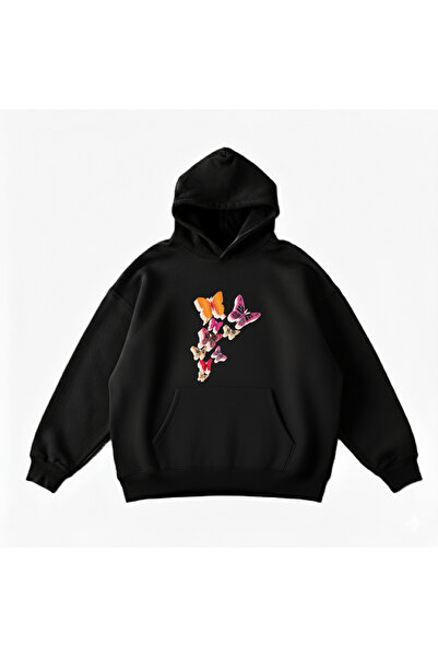 Maki Home Makiteks Bumbac negru unisex cu buzunar cu glugă Confortabil croial...