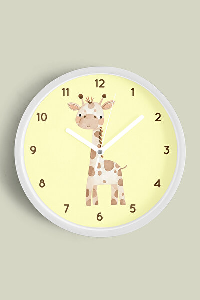 JHAAR Ceas de perete pentru camera copiilor cu girafa drăguță - 25 cm - Carca...