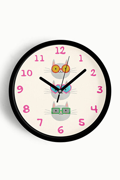 JHAAR Ceas de perete modern cu pisici drăguțe - Ceas de perete pentru camera ...