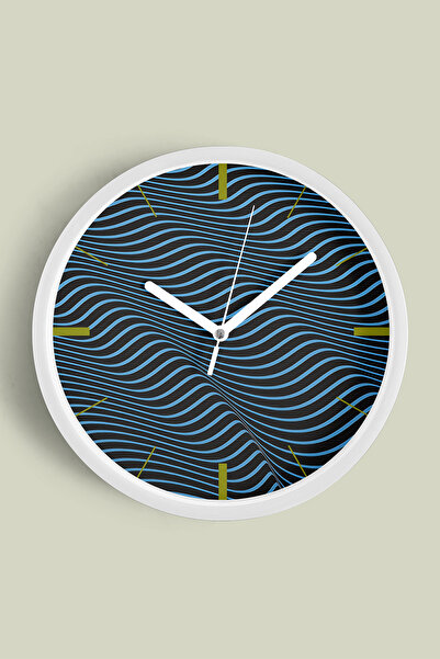 JHAAR Ceas de perete cu design modern Optic Dalgas - 25 cm - Carcasă albă cu ...