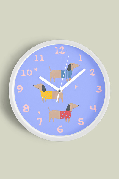 JHAAR Ceas de perete modern cu câini drăguți - Ceas de perete pentru camera c...