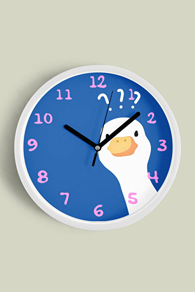 JHAAR ساعة حائط حديثة على شكل غزال / بطة لطيفة - ساعة حائط لغرفة الأطفال - 30...