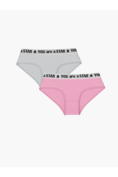 LC Waikiki Set of 2 Printed Panties for Girls