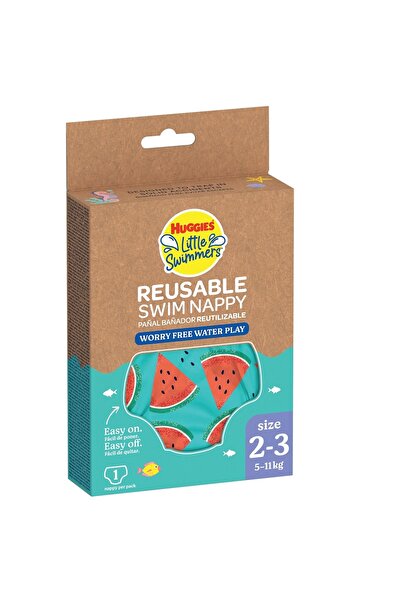 Huggies Little Swimmers reusable swim nappy, Size 2-3 (5-11 kg), Watermelon