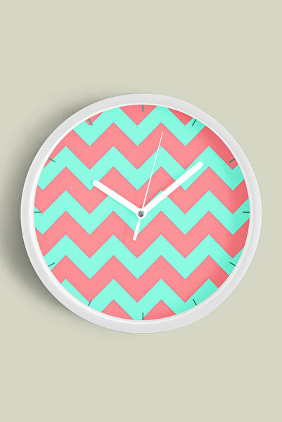 JHAAR ساعة حائط حديثة بنمط هندسي - 30 سم - هيكل أبيض مع واجهة زجاجية - آلية ص...