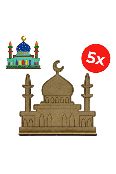 KİDOSE مجموعة نموذج المسجد الخشبي ذات الطابع الرمضاني - مجموعة أنشطة الأطفال