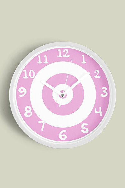 JHAAR Ceas de perete cu design modern - 35 cm - Carcasă albă cu sticlă fronta...