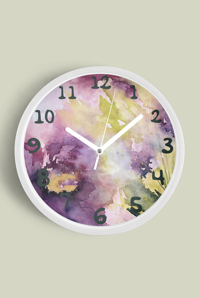 JHAAR ساعة حائط حديثة بتصميم تجريدي - 30 سم - هيكل أبيض مع زجاج أمامي - آلية ...