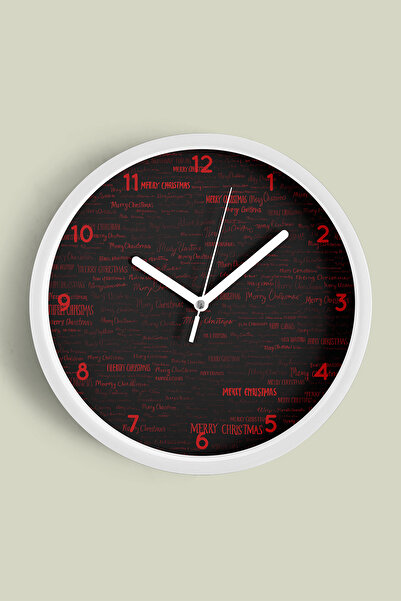 JHAAR Design modern cu litere - Ceas de perete „Crăciun Fericit” - 30 cm - Ca...