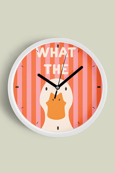 JHAAR Ceas de perete pentru camera copiilor cu design drăguț rață/gâscă - 25 ...