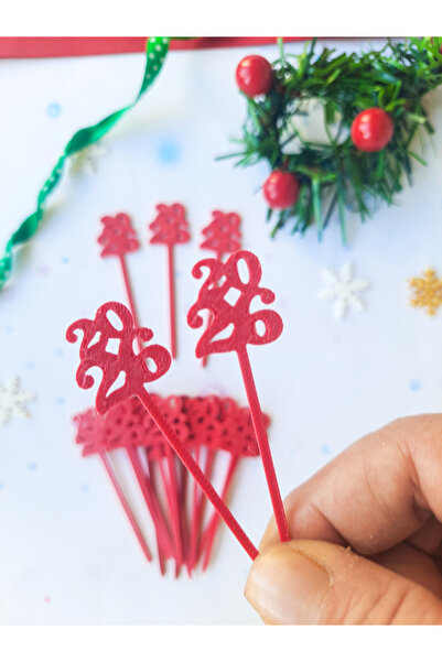 Atolye Doruk New Year Cupcake Toothpick-New Year Table Decoration-2026 Toothpick-2026 Cake Toothpick, 2026 Party Decoration