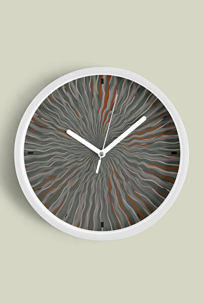 JHAAR Wave Pattern Abstract Design Modern Wall Clock - 42cm - White Case with...