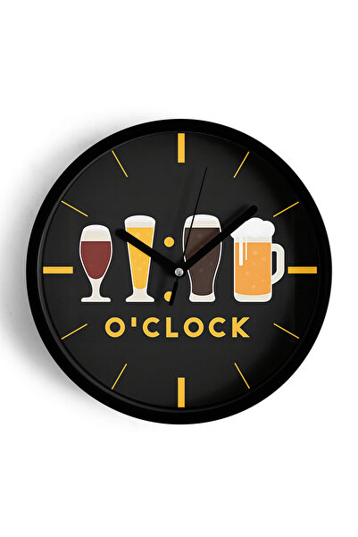 JHAAR Design modern cu litere - Cocktail - Ceas de perete cu tematică de bere...