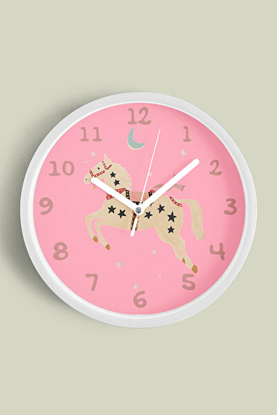 JHAAR Ceas de perete pentru camera copiilor Calul Fermecat - 42cm - Carcasă a...