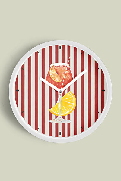 JHAAR Ceas de perete modern cu design colorat pentru cocktailuri - Ceas de pe...