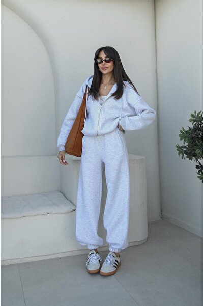 Havoş Karmelange Zippered Hooded Tracksuit Set