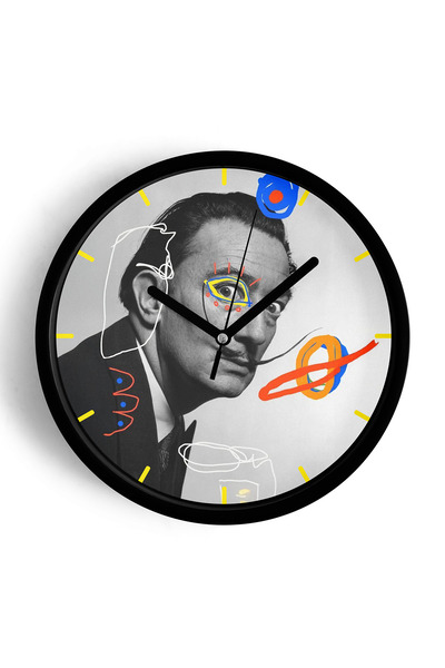 JHAAR Ceas de perete modern cu portretul artistului modern Salvador Dali - 35...