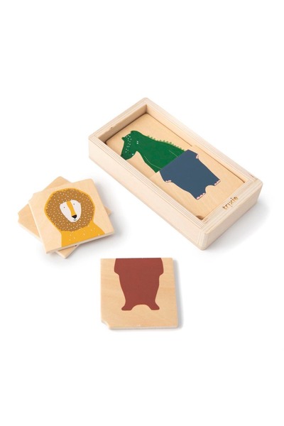 TRIXIE BV Puzzle educativ din lemn – Animale combinate, TRIXIE