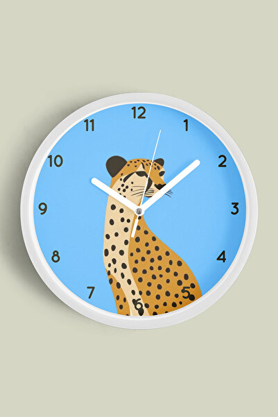 JHAAR Ceas de perete modern Asil Leopard - Ceas de perete pentru camera copii...