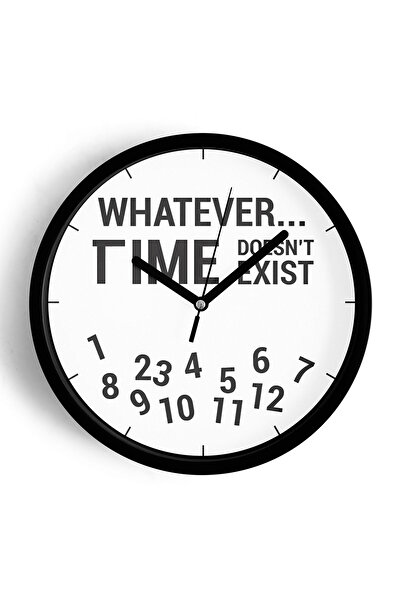 JHAAR Design modern cu litere - Ceas de perete cu mesajul „Oricum... Timpul n...