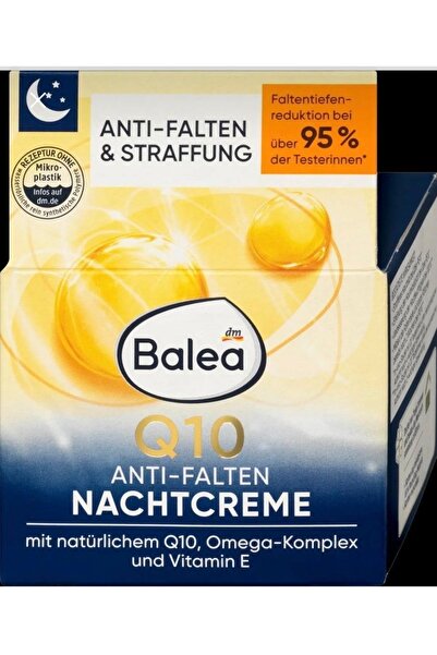 BALEA Q10 Anti-Aging Gece Kremi | Omega Kompleksi + Provitamin B5 + Vitamin E(Alman Kalitesi)