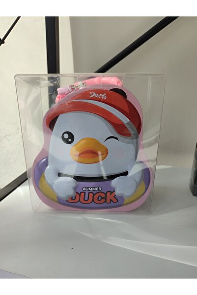 İKLİMNET Anahtarlı Ördek Resimli Metal Kumbara – Dekoratif Tasarım, Sevimli H...