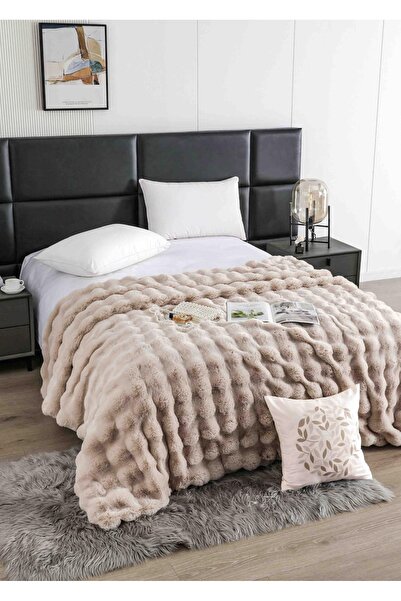 Truva Grup Faux Rabbit Fur Blanket, With Zipper, 200x230 cm – Cocolino Premium