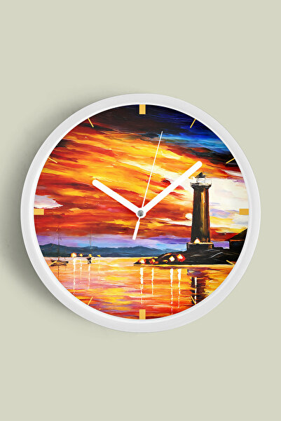 JHAAR Ceas de perete modern cu tematică abstractă - boemă - geometrică - 25 c...