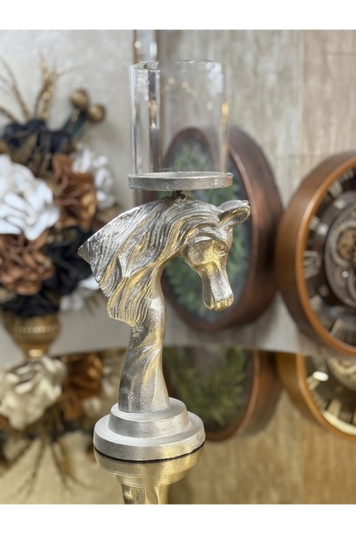 city gold AT FİGÜRLÜ PİRİNÇ ŞAMDAN-MUMLUK 50 CM