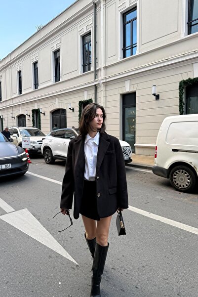 mylove سترة كاشي بليزر باللون الأسود