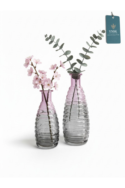 YNSK فخامة |   أردينا |   مزهرية زجاجية متعددة الألوان بتصميم بسيط مكونة من ق...