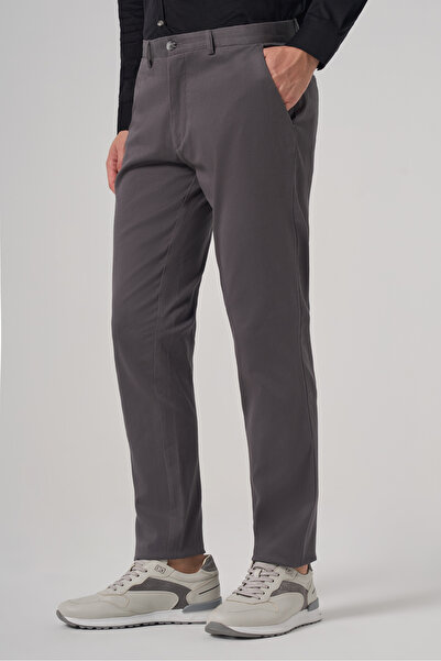 Morven Men's Smoked Cotton Trend Slim Fit Chino Trousers