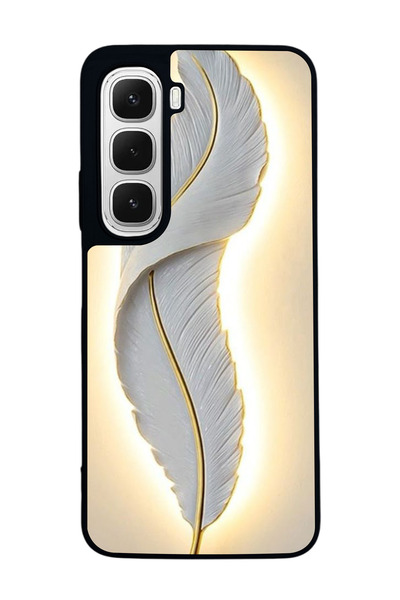 Aksel Kılıf متوافق مع هاتف INFINIX Hot 60 مطبوع ، أسود غير لامع، سيليكون ناعم...